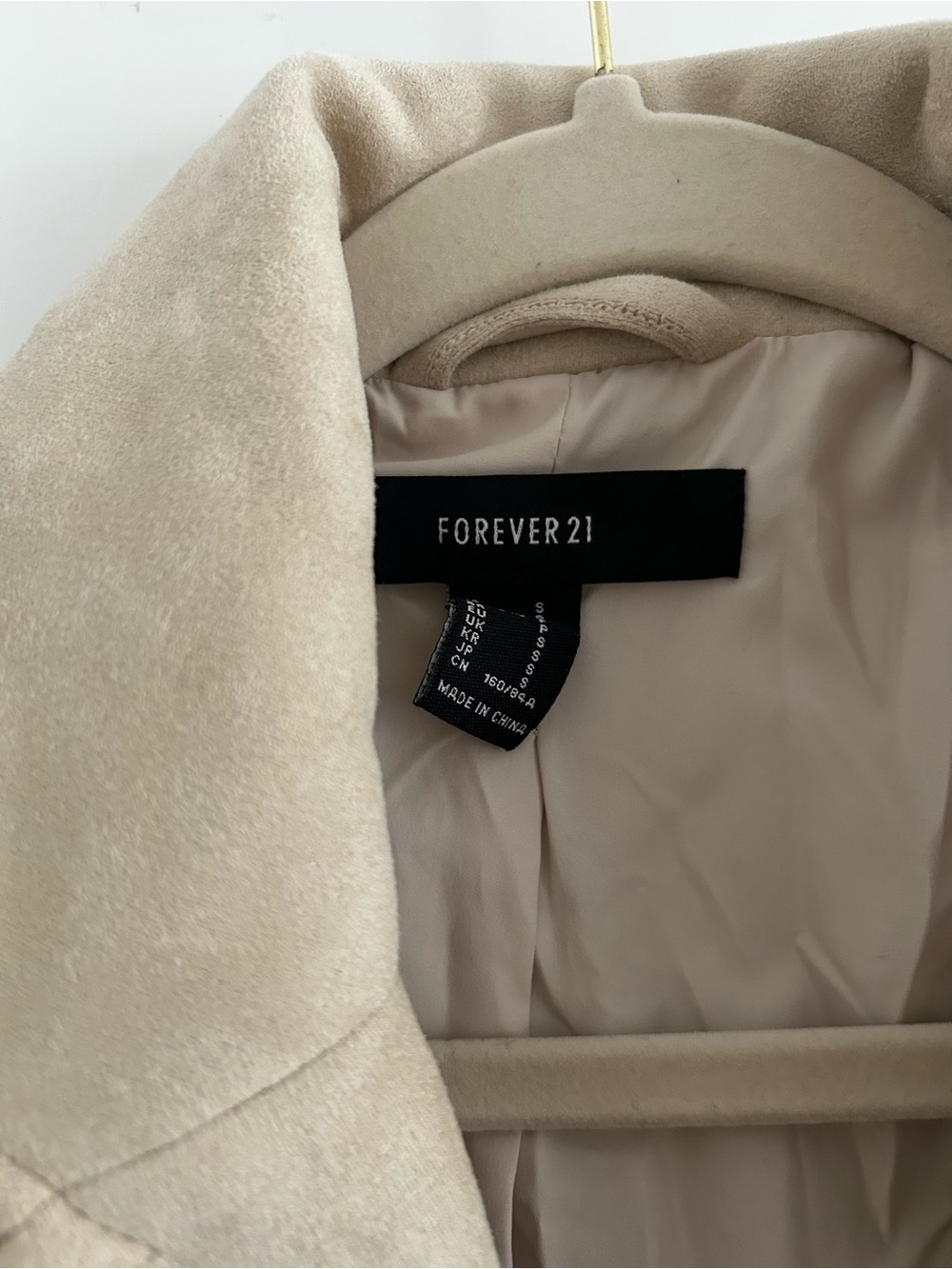 Forever 21 Beige Suede Fringe Cropped Jacket - Picture 3 of 7